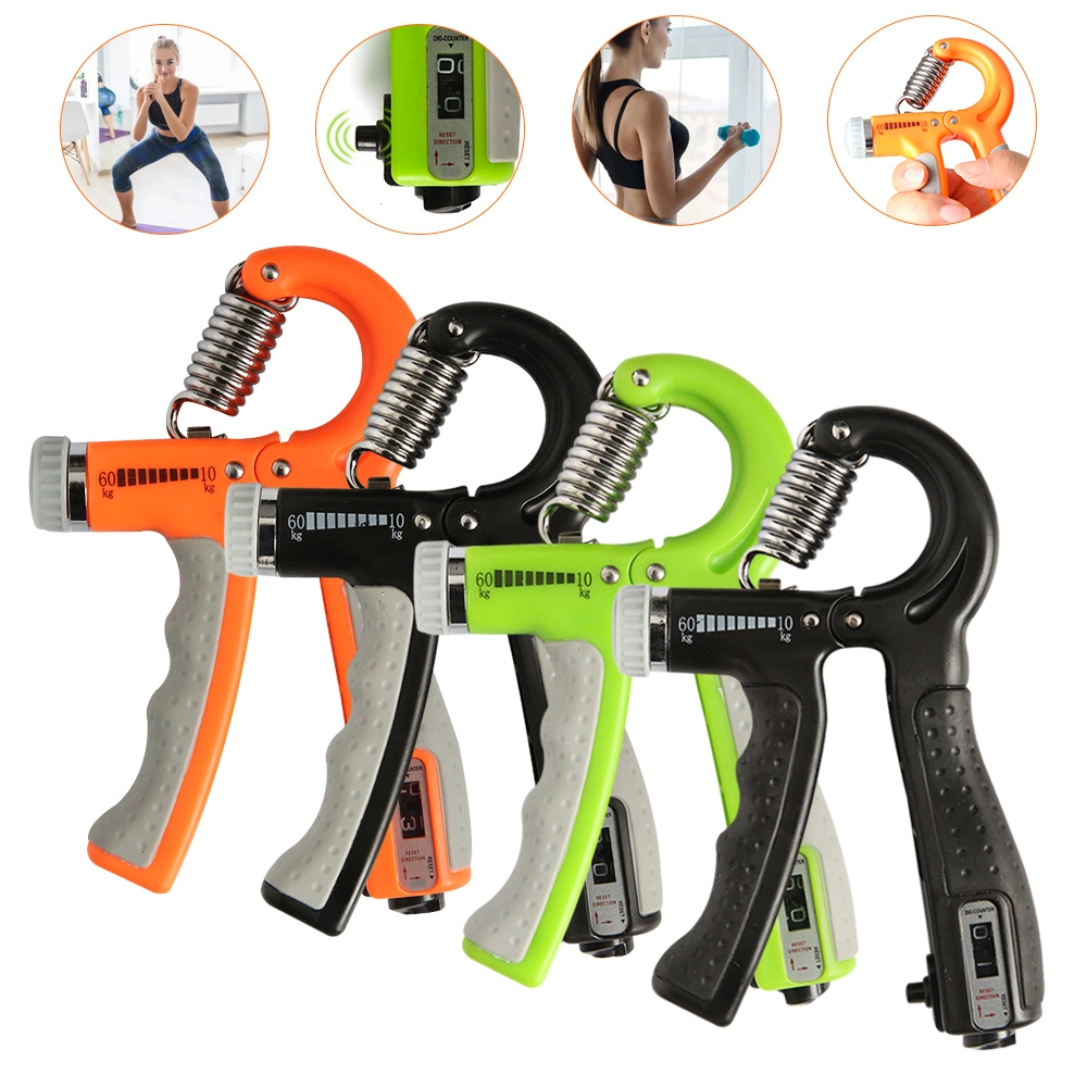 Adjustable Spring Hand Grip with Digital Counter Hand Gripper Finger Strengthener