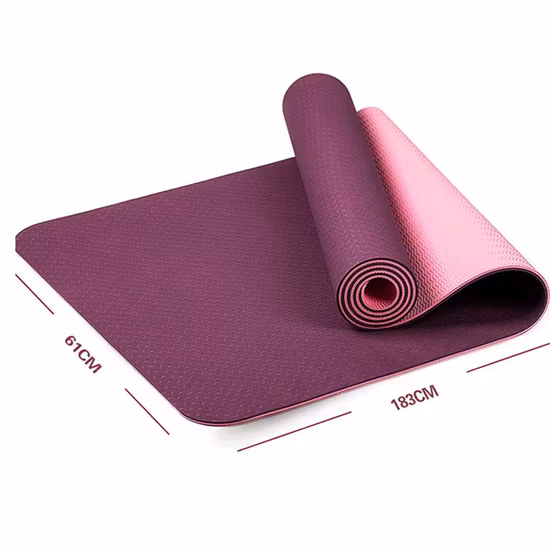 Gymnastik-rutschfeste Übungs-kundenspezifisches Logo TPE-Yoga-Trainingsmatte