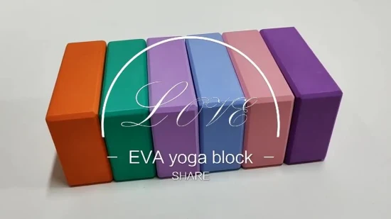 Geprägter Logo-schwerer Yoga-Stein aus natürlichem orangefarbenem EVA-Schaum